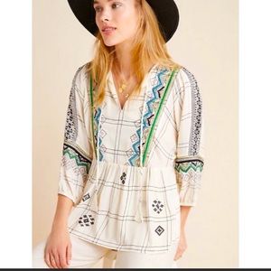 Anthropologie Embroidered Colorful 🧶 NWOT Tunic